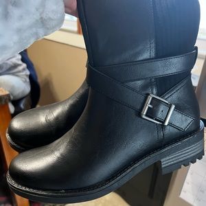 Tall Black Leather Life Strides Velocity Size 8 Boots